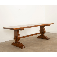 French 19th Century Oak Trestle Dining Table - 3058954