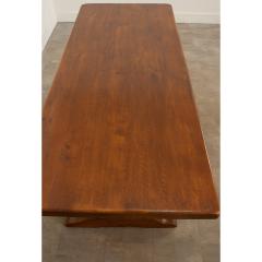 French 19th Century Oak Trestle Dining Table - 3058956