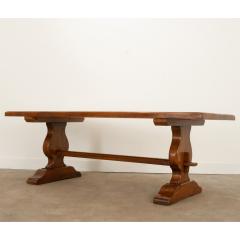 French 19th Century Oak Trestle Dining Table - 3058977