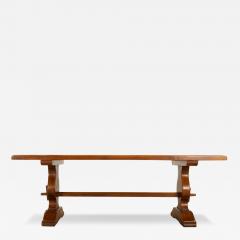 French 19th Century Oak Trestle Dining Table - 3110900