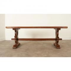 French 19th Century Oak Trestle Table - 2996935
