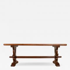 French 19th Century Oak Trestle Table - 3044591