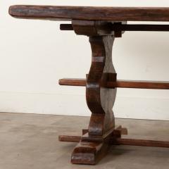 French 19th Century Oak Trestle Table - 3406009