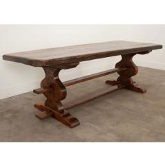 French 19th Century Oak Trestle Table - 3406029