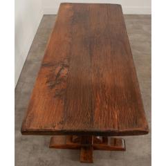 French 19th Century Oak Trestle Table - 3406031