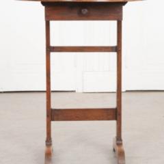 French 19th Century Oak Trestle Table with Drawer - 1469239