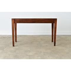 French 19th Century Oak White Marble Console - 4549890