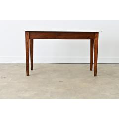 French 19th Century Oak White Marble Console - 4549901