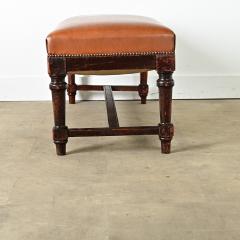 French 19th Century Oak and Upholstered Bench - 4337014
