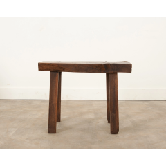 French 19th Century Oak and Walnut Table Bench - 2885123