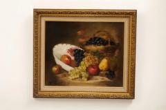 French 19th Century Oil on Canvas Framed Still Life Painting Depicting Fruits - 3441719