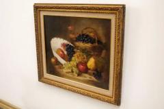 French 19th Century Oil on Canvas Framed Still Life Painting Depicting Fruits - 3441931
