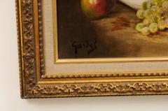 French 19th Century Oil on Canvas Framed Still Life Painting Depicting Fruits - 3442043