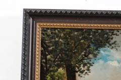 French 19th Century Oil on Canvas Painting Depicting Roosters in a Barnyard - 3461779