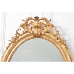 French 19th Century Oval Gold Gilt Mirror - 1936135