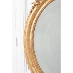 French 19th Century Oval Gold Gilt Mirror - 1936141