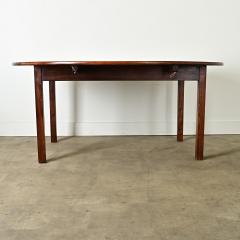 French 19th Century Oval Walnut Drop Leaf Dining Table - 3888219