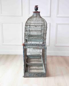 French 19th Century Painted Architectural Birdcage - 4758267