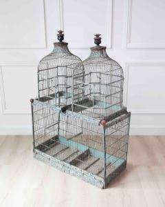 French 19th Century Painted Architectural Birdcage - 4758313