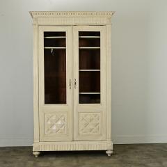 French 19th Century Painted Bibliotheque Armoire - 3926977