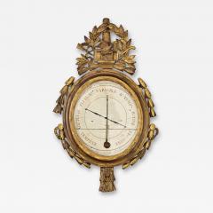 French 19th Century Painted Gilt Barometer - 4444876