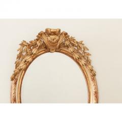 French 19th Century Painted Gilt Oval Mirror - 3163984