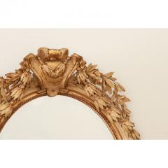 French 19th Century Painted Gilt Oval Mirror - 3164106