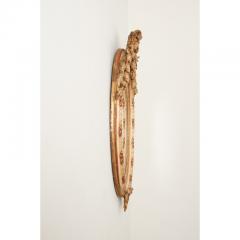 French 19th Century Painted Gilt Oval Mirror - 3164146