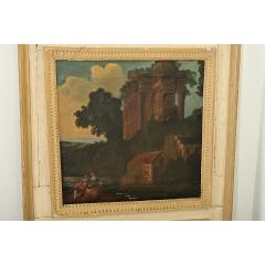 French 19th Century Painted Trumeau Mirror - 4079527