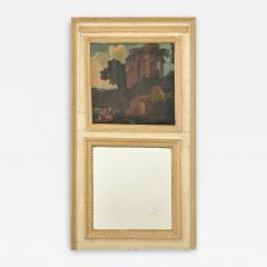 French 19th Century Painted Trumeau Mirror - 4110333