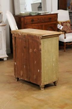 French 19th Century Painted Wood Buffet with Single Drawer over Two Doors - 3491226