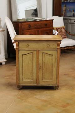 French 19th Century Painted Wood Buffet with Single Drawer over Two Doors - 3491270