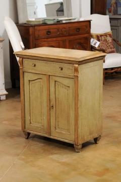 French 19th Century Painted Wood Buffet with Single Drawer over Two Doors - 3491272