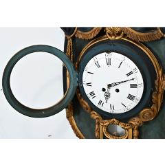 French 19th Century Painted and Parcel Gilt Cartel Wall Clock - 4736033