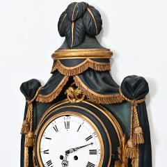 French 19th Century Painted and Parcel Gilt Cartel Wall Clock - 4736034