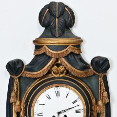 French 19th Century Painted and Parcel Gilt Cartel Wall Clock - 4736043