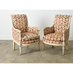 French 19th Century Pair of Directoire Bergeres - 4157414
