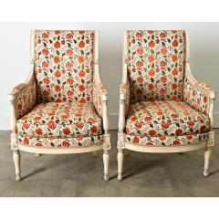 French 19th Century Pair of Directoire Bergeres - 4157416