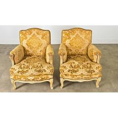 French 19th Century Pair of Louis XV Style Bergeres - 4437581