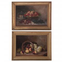 French 19th Century Pair of Still Life Oil Paintings By Menne - 1894823