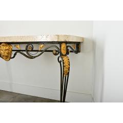French 19th Century Parcel Gilt Wall Mounting Iron Console - 4358979