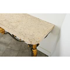 French 19th Century Parcel Gilt Wall Mounting Iron Console - 4358986