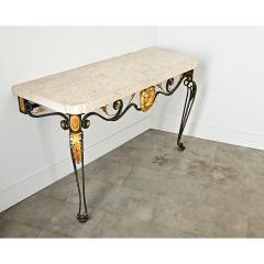 French 19th Century Parcel Gilt Wall Mounting Iron Console - 4359024