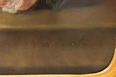French 19th Century Paste Painting with Bouquet of Flowers in Giltwood Frame - 3472765