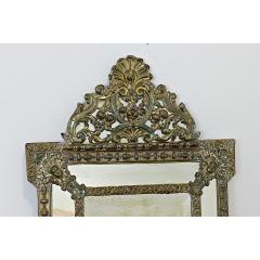 French 19th Century Petite Brass Cushion Mirror - 4589738