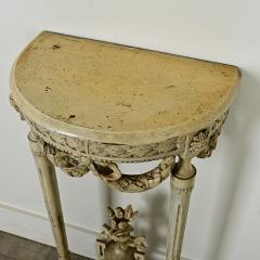 French 19th Century Petite Painted Demilune Console - 3870149