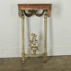 French 19th Century Petite Painted Demilune Console - 3870267