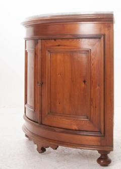 French 19th Century Pine Marble Top Corner Cabinet - 1703831