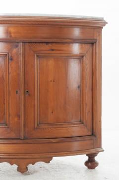 French 19th Century Pine Marble Top Corner Cabinet - 1703837