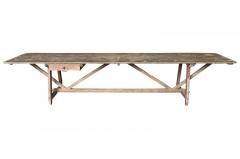 French 19th Century Primitive Dining Table Work Table - 2727496